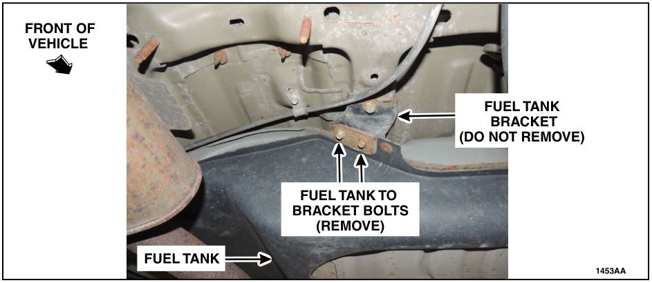 rear center fuel tank to bracket bolts